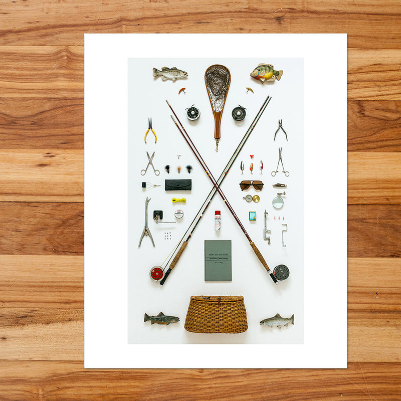 Field Guide Designs Fly Fisherman Art Print (11x14)