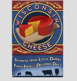 Volume One Metal Sign - Wisconsin Cheese (12x18)