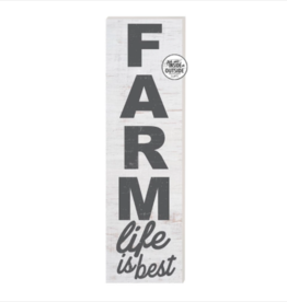 35 x 10 Farm Life Is Best Whitewash Indoor/Outdoor Sign
