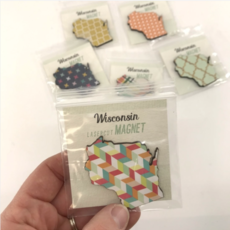 Makery Maven Co Wisconsin Patterned Magnet