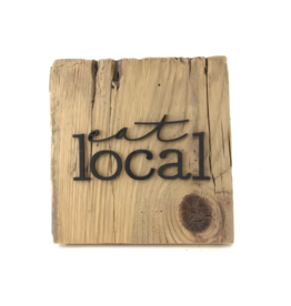 Makery Maven Co Eat Local Reclaimed Wood Wall Art