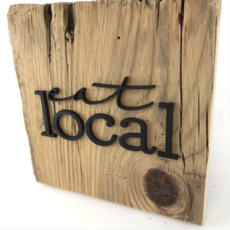 Makery Maven Co Eat Local Reclaimed Wood Wall Art