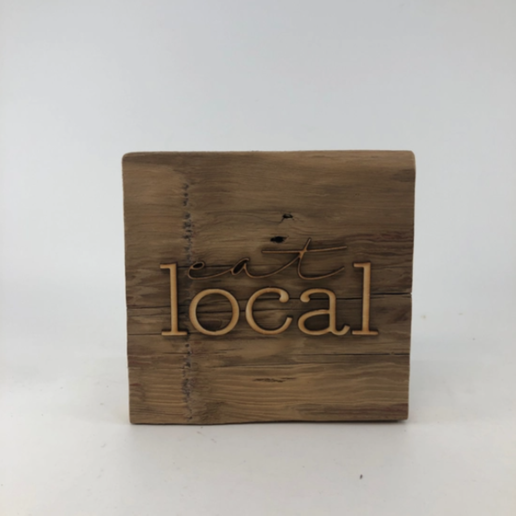 Makery Maven Co Eat Local Reclaimed Wood Wall Art