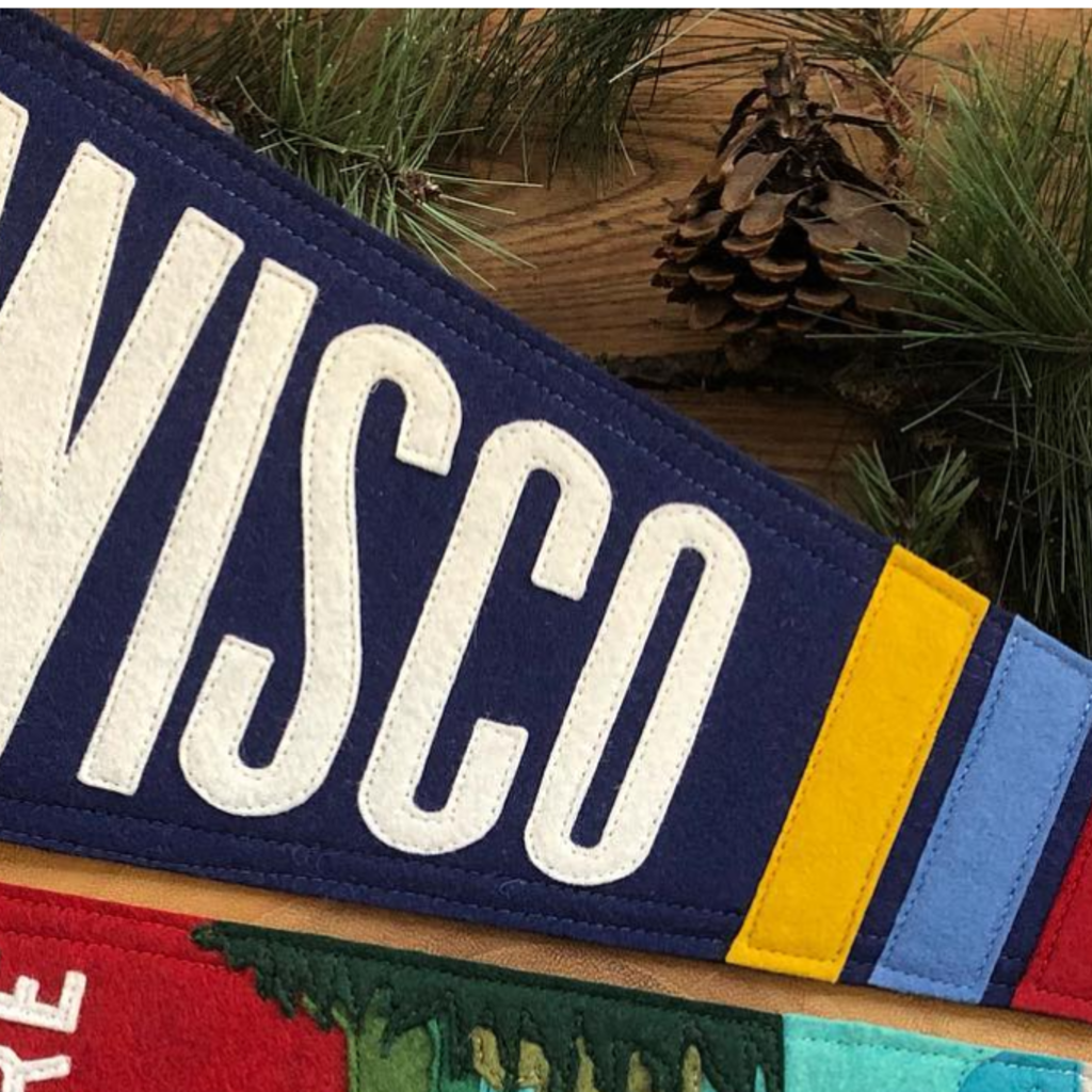Yoho & Co. Designer Pennants Felt Pennant - Wisco (Flag)