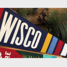 Yoho & Co. Designer Pennants Felt Pennant - Wisco (Flag)