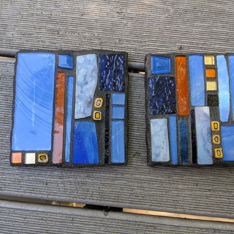 Clear River Crafts Mosaic Coasters (Set of Two)