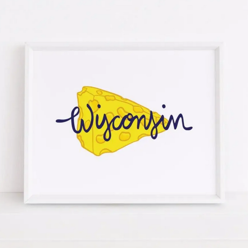 Wisconsin Cheese Art Print (8x10)