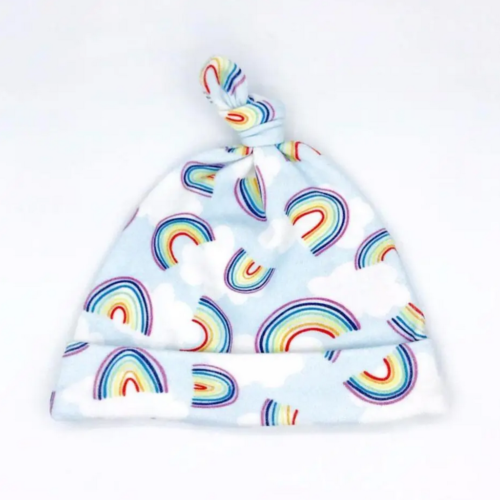 Sunny Day Designs Rainbow Sky Organic Cotton Baby Hat (Newborn)