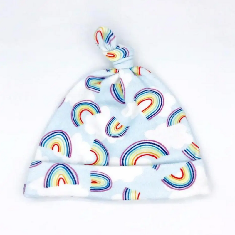 Sunny Day Designs Rainbow Sky Organic Cotton Baby Hat (Newborn)