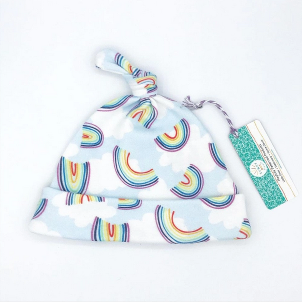 Sunny Day Designs Rainbow Sky Organic Cotton Baby Hat (Newborn)