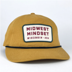 Giltee MKE Midwest Mindset Union Snapback Hat (Vintage Gold)
