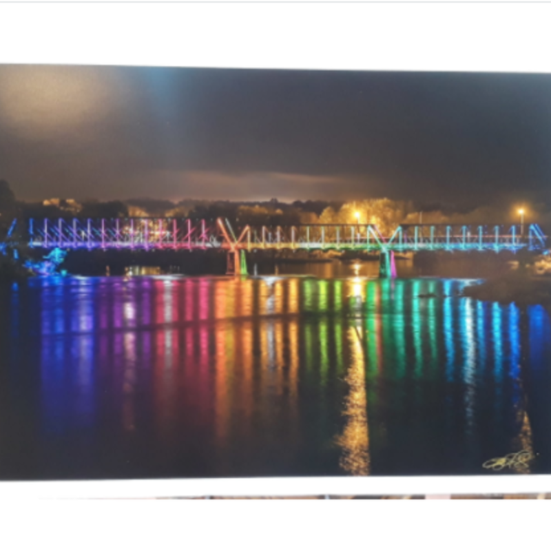 Lloyd Fleig 20 X 30 - Phoenix Park Bridge at Night