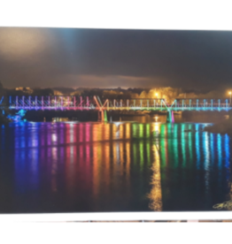 Lloyd Fleig Greeting Card - Phoenix Park Bridge at Night