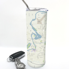 Volume One Stainless Steel Travel Mug - Eau Claire Map
