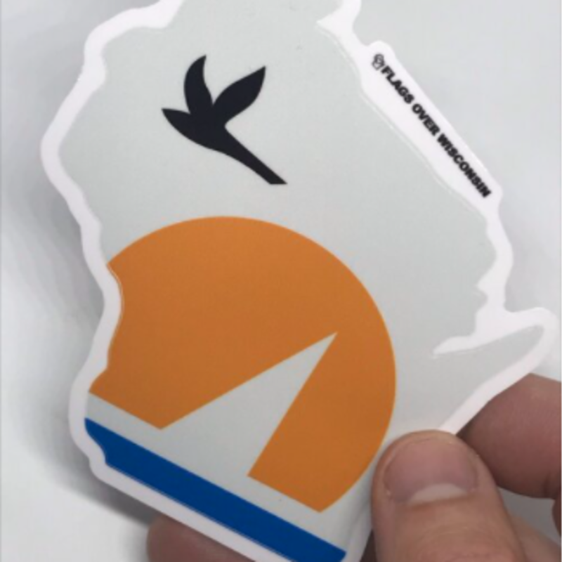 Flags Over Wisconsin Sticker - Sun & Sail Vinyl