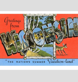 Found Image Press Greetings from Wisconsin (Summer Vacation-land) Vintage Print (12.5x18)