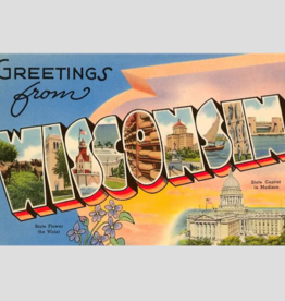Found Image Press Greetings from Wisconsin Vintage Print (12.5x18)