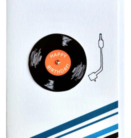 Cracked Designs Greeting Card - Vinyl Birthday