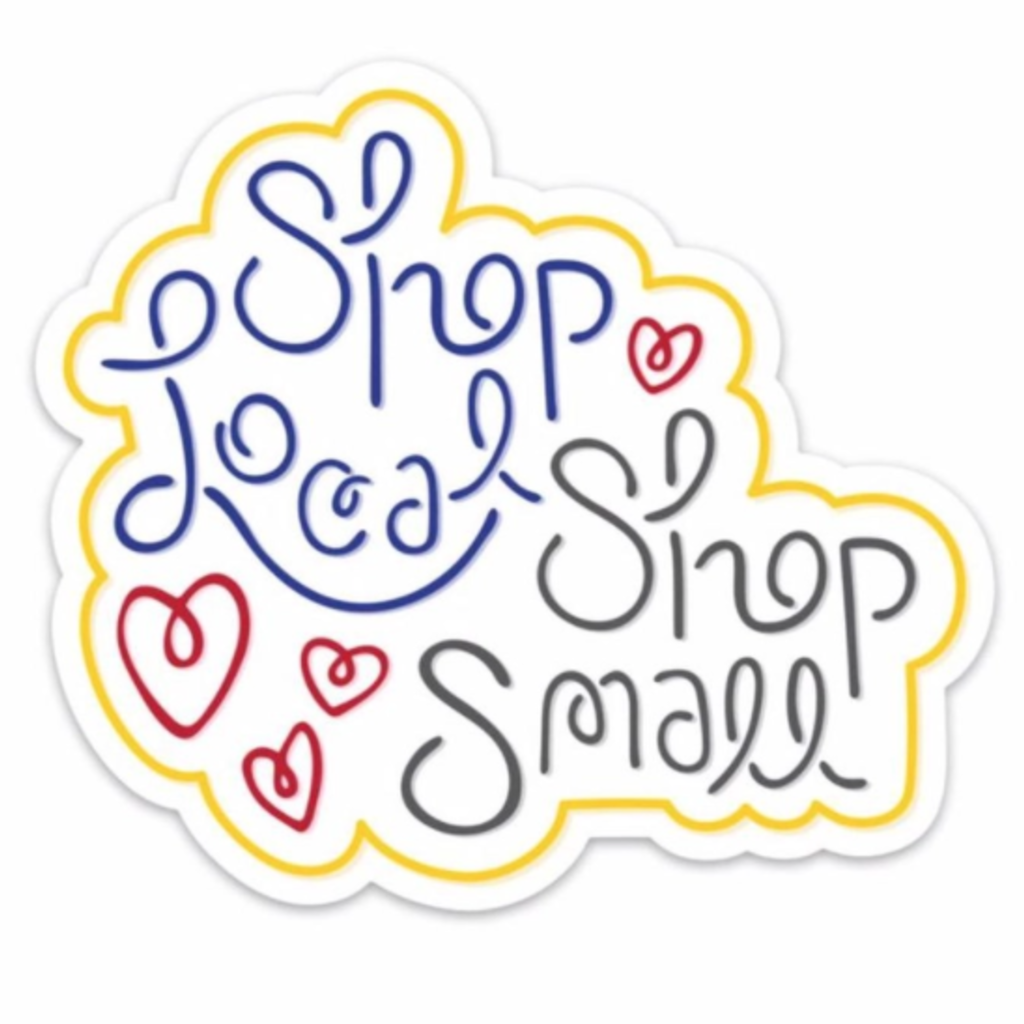 Sunny Day Designs Shop Local & Small Vinyl Magnet