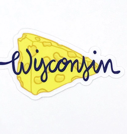 Sunny Day Designs Wisconsin Cheese Vinyl Sticker