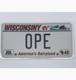 Flags Over Wisconsin Sticker - OPE License Plate