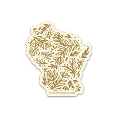 Naomi Paper Co. Sticker - Wisconsin Leaves