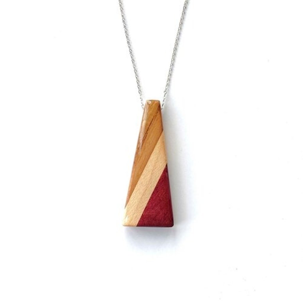 Melinda Wolff Isosceles Wood Triangle Necklace