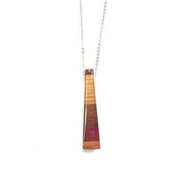 Wood Rectangle Necklace