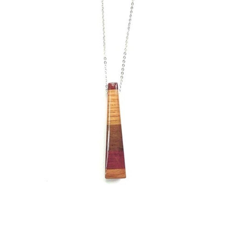 Wood Rectangle Necklace