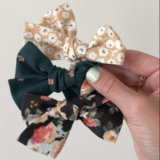 Fabric Bow Clip - Single