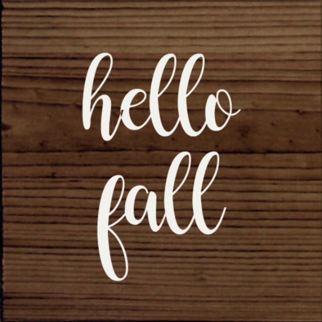 Wood Sign - Hello Fall (7x7)