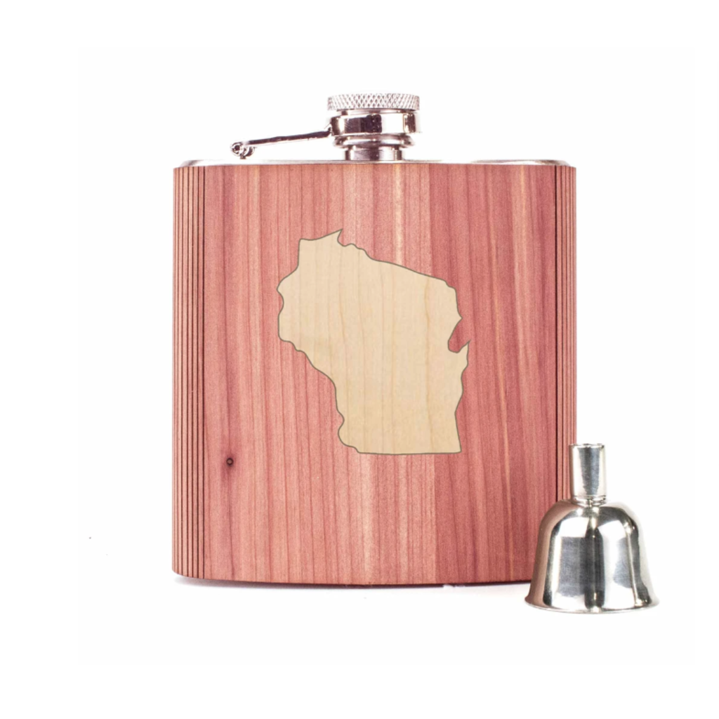 Woodchuck Wood Flask - Cedar (Wisconsin)