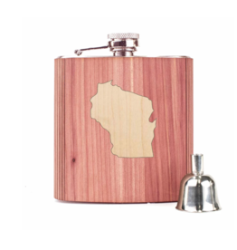 Woodchuck Wood Flask - Cedar (Wisconsin)