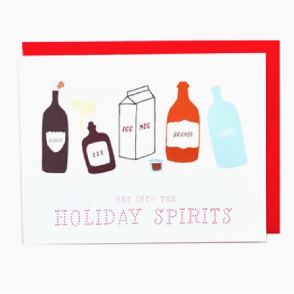 Cracked Designs Greeting Card - Holiday Spirits