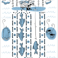 Cribbage Fisherman Print 11x14