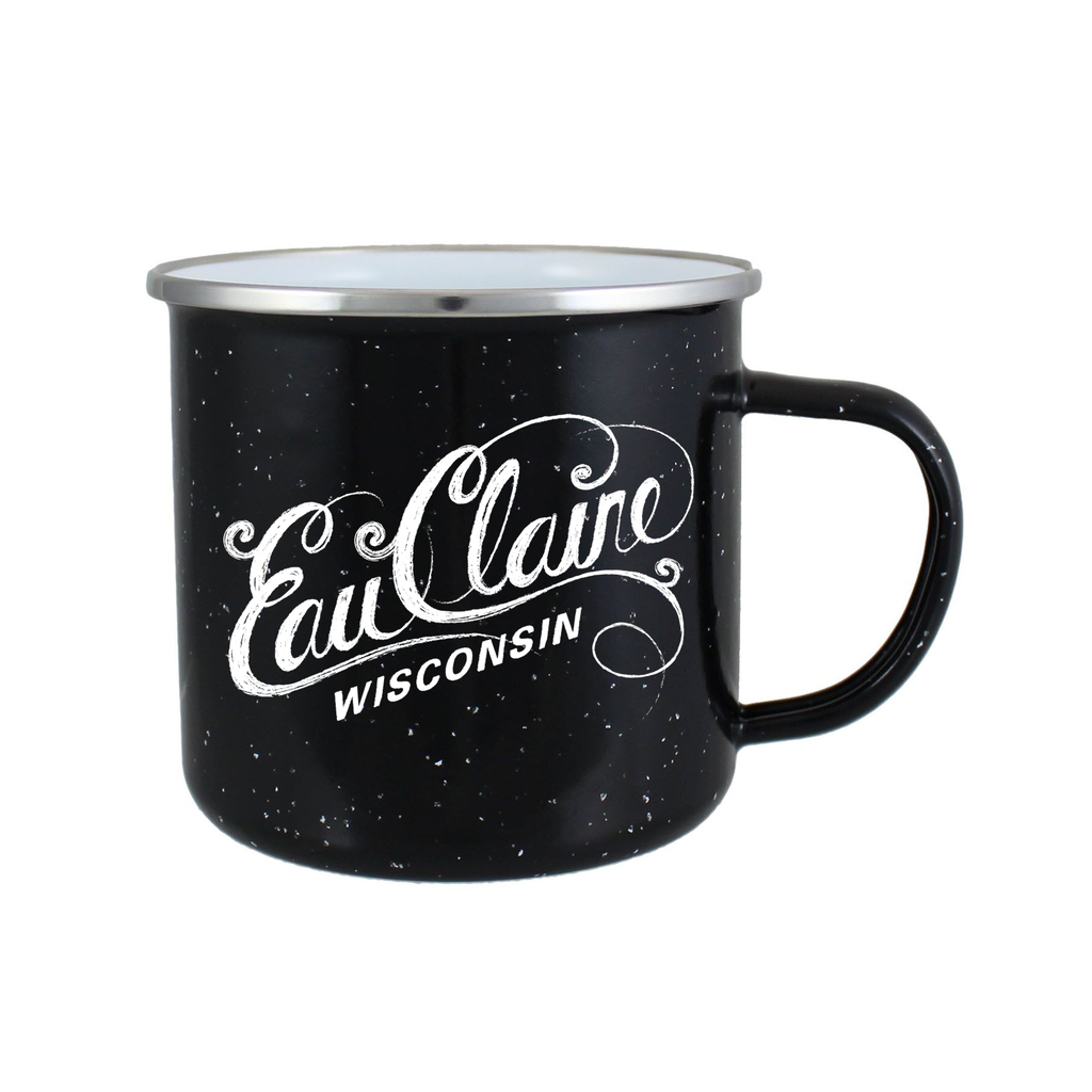 Volume One Enamel Mug - Eau Claire, WI Script