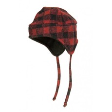 Flap Hat - Red Buffalo Plaid