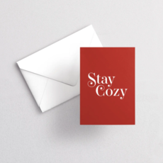 Greeting Card - Red Stay Cozy
