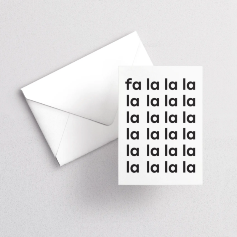 Greeting Card - Fa La La La