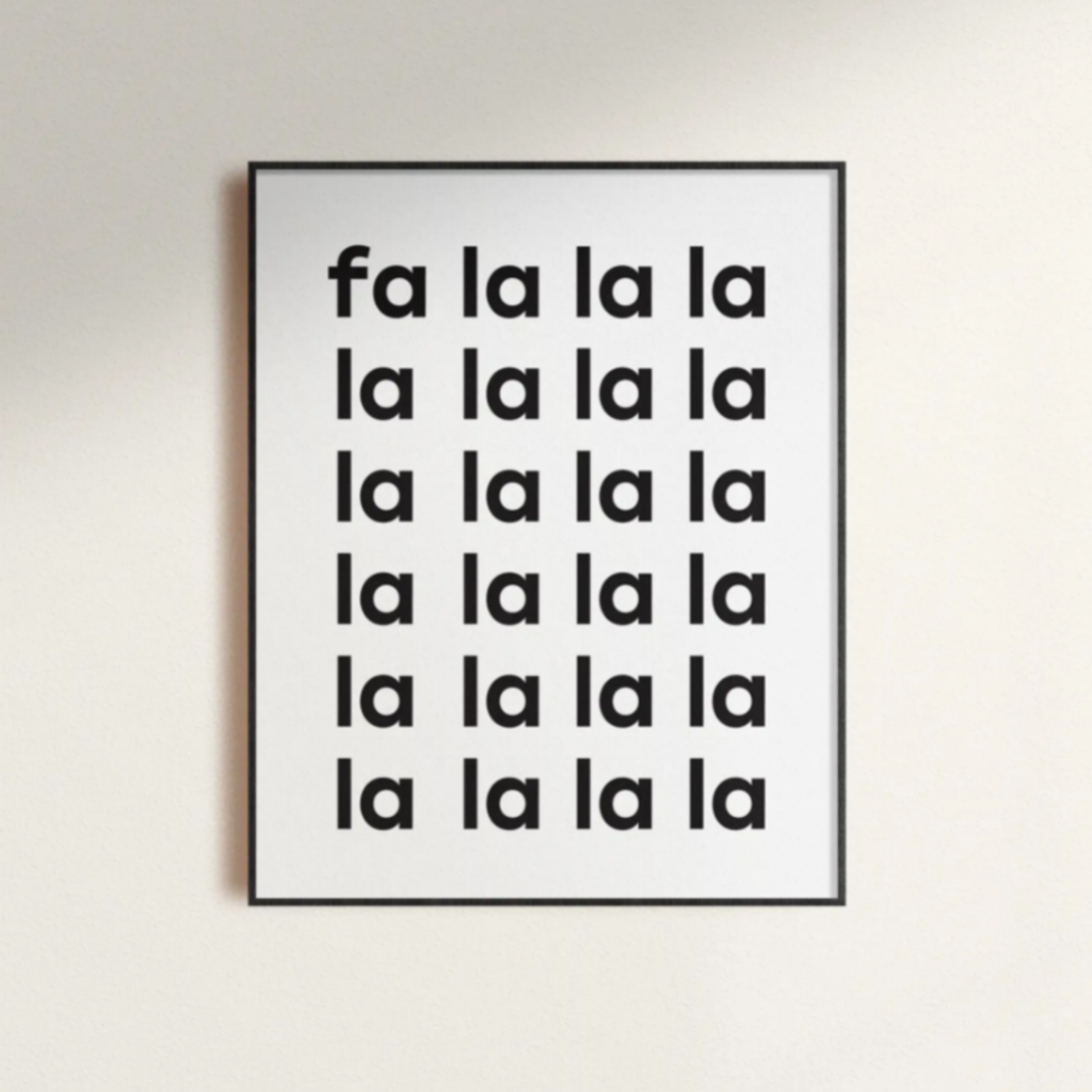 Ember Road Designs Fa La La La Print 8x10
