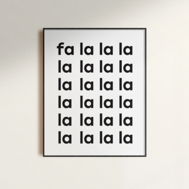 Ember Road Designs Fa La La La Print 8x10