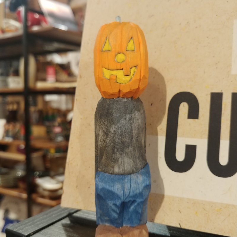 Denny Williams Wood Carving - Pumpkin Head