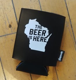 Volume One Black Koozie - The Beer is Here (Wisconsin)