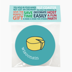 Tandem for Two Felt Coasters (Set of 4) - Wisconsin Icons