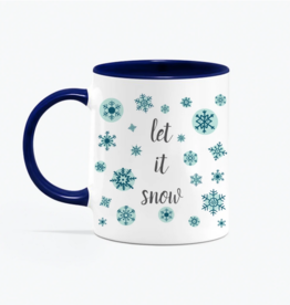Tandem for Two Mug - Let It Snow (Snowflakes)