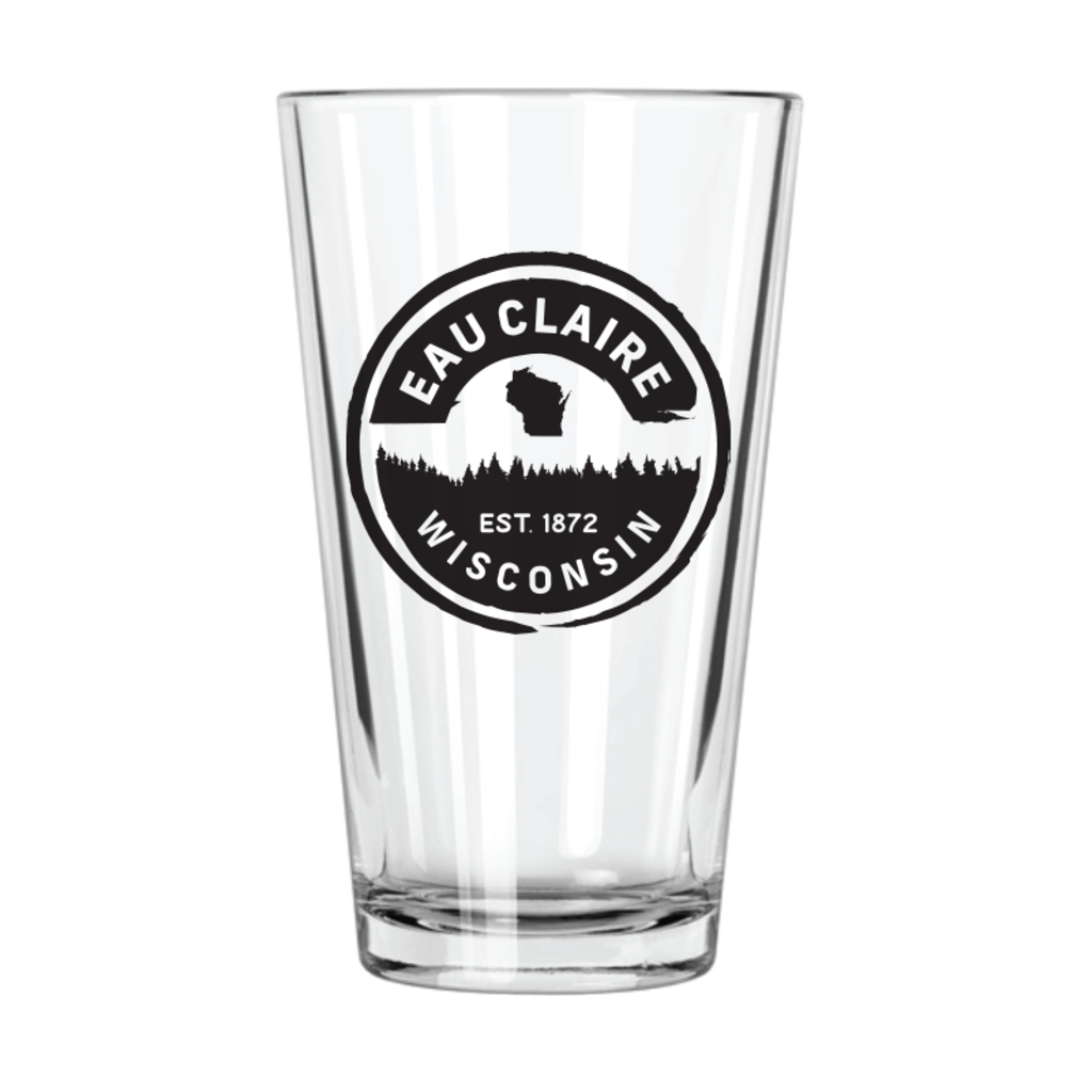 Northern Glasses Pint Glass - Eau Claire Forest Badge