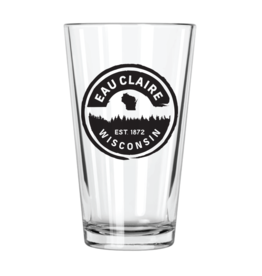 Northern Glasses Pint Glass - Eau Claire Forest Badge