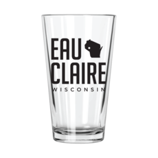 Northern Glasses Pint Glass - Eau Claire Text