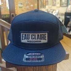 Volume One Black 7-Panel Applique Hat - Eau Claire, Wisconsin