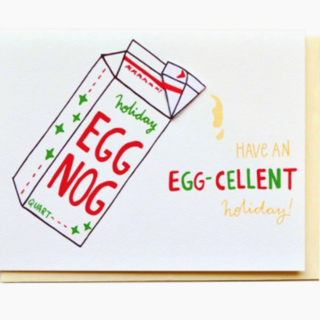 Cracked Designs Greeting Card - Egg-cellent Holiday